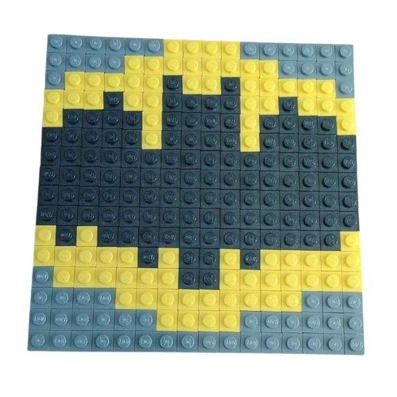 Lego Mosaic Batman Logo on 16 x 16 White plate, 257 pc. - Picture 1 of 2